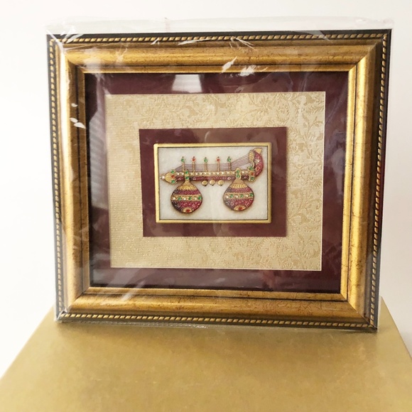 handmade Wall Decor Meenakari Gold Leaf Wall Art From India Poshmark